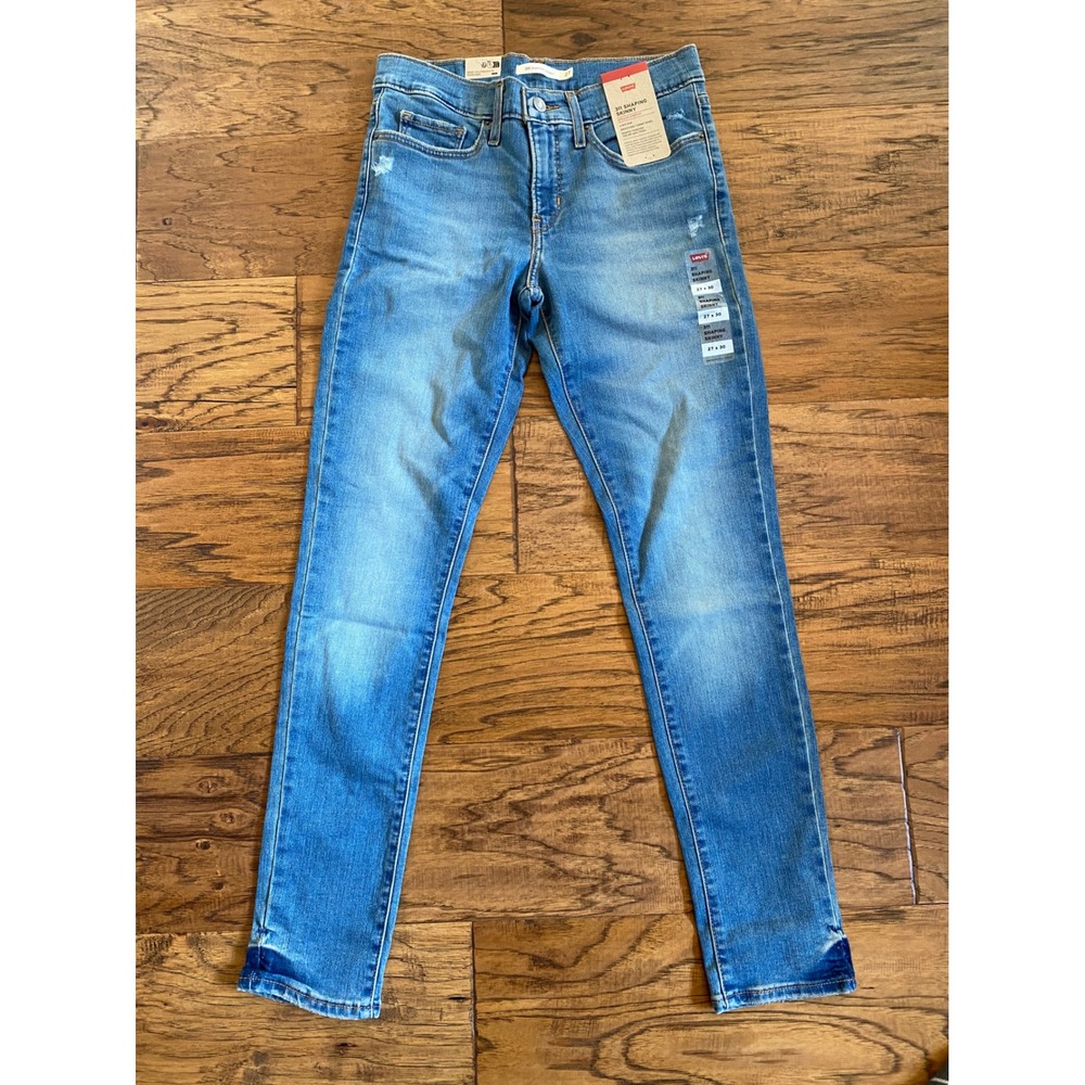 Levis 311 Shaping Skinny Jeans Womens 27x30 Medium Wash Mid Rise Stellar Stretch